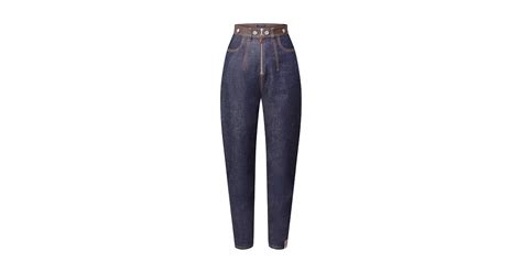 jeans corti lv|Topstitched Washed Denim Jeans .